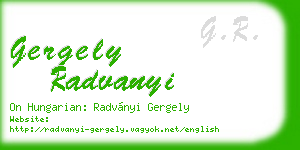 gergely radvanyi business card