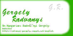 gergely radvanyi business card